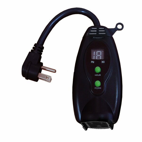 American Imaginations 15 AMP Unique Black Outdoor Block Heater Timer in 120V AI-37428